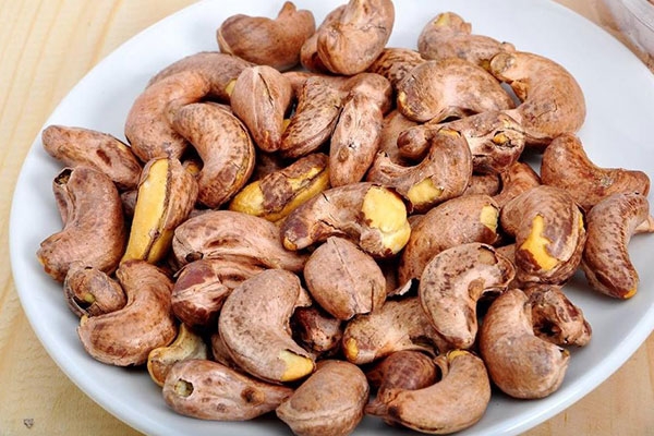 Cashew nuts with firewood